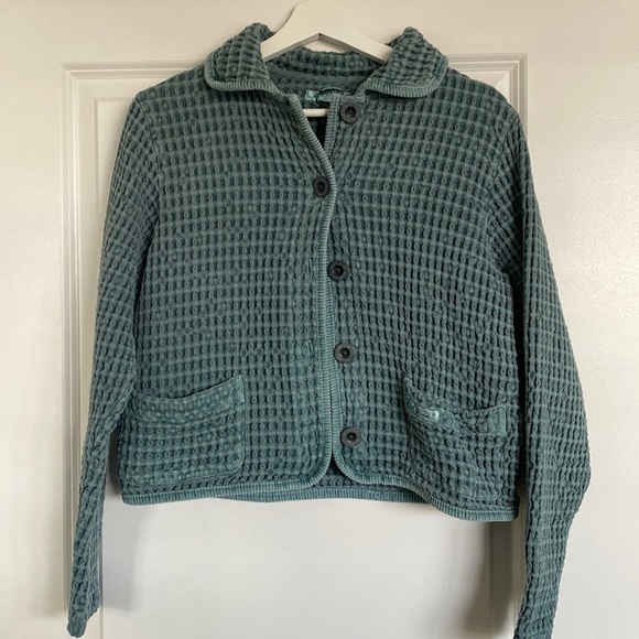 Mod-O-Doc Vintage Waffle Knit Jacket cotton large - Picture 1 of 7